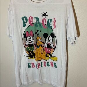 Disney Kids White Tee with Mickey, Minnie, and Pluto